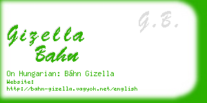 gizella bahn business card
